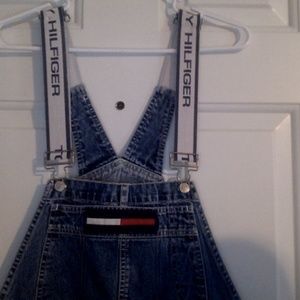 *SALE* Vintage 90s Tommy Hilfiger Overalls Carpenter Denim Jeans w/Shirt